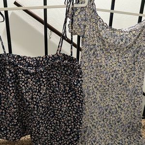 The dress on the right could be off the shoulders or on, it’s a short fitted